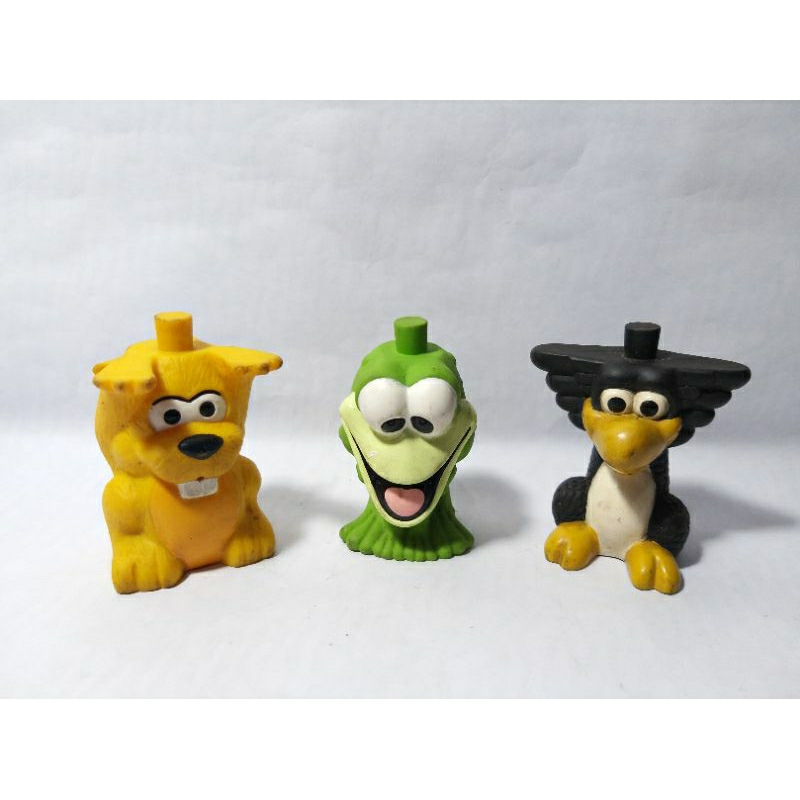 Maskot Tribal Totem Pal Monster Frog Bird Red Rooster Texas Chicken 1997 Figure Figurine Mascot Rare