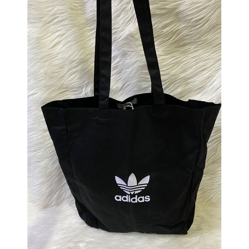 Tas Totebag Adidas Original Tote Bag Original Shopper Black White