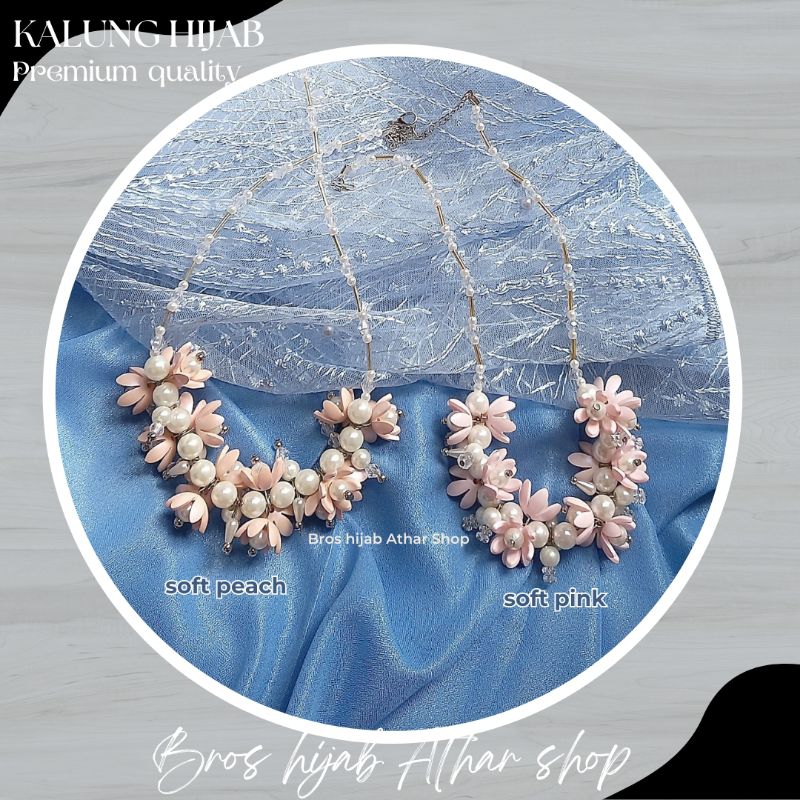 Premium Crystal Beads Necklace - Kalung Hijab Daily aksesoris Fashion kekinian By Athar Shop