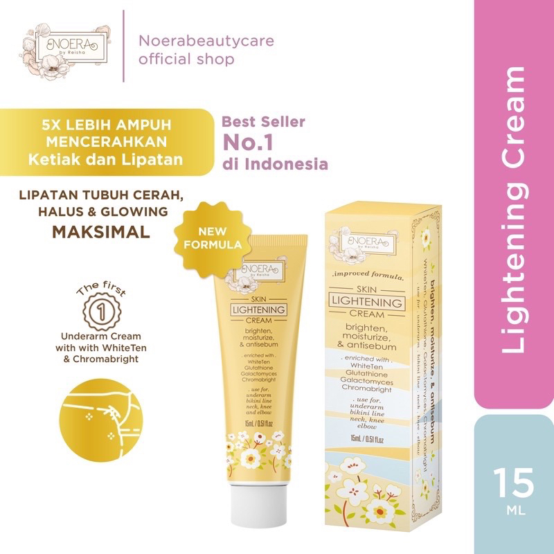 Noera Skin Lightening Cream armpit pemutih ketiak lipatan siku brightening moisturizer 15ml 30ml ml 15 30 NOERA lighteningcream