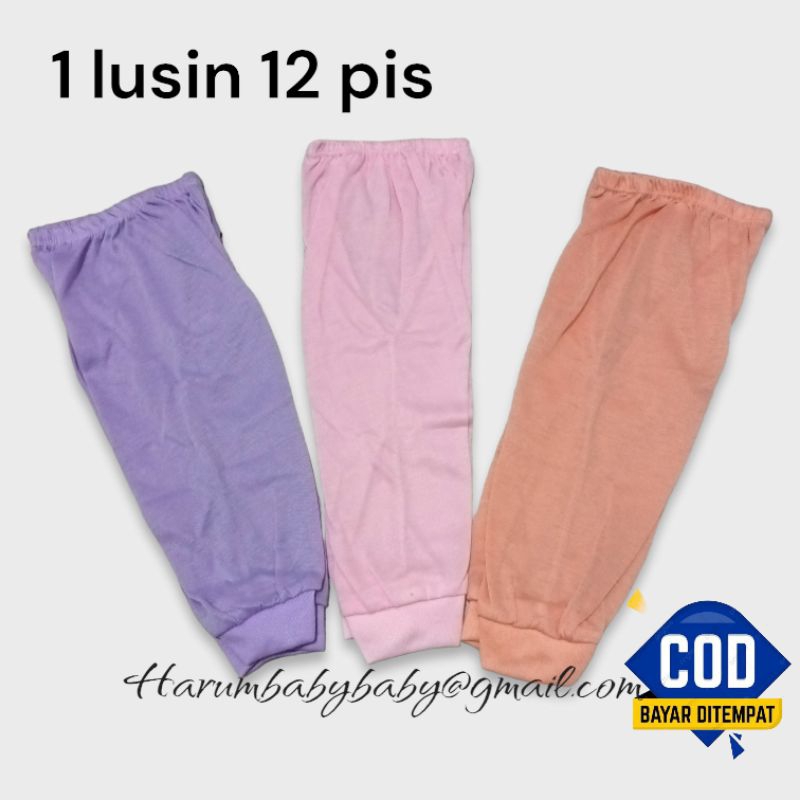 12 pis 1 lusin celana panjang bayi ukuran S.M.L.XL seri ping