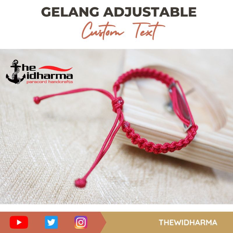 Gelang Tali Serut Wanita Stainless Steel Premium Grafir Nama