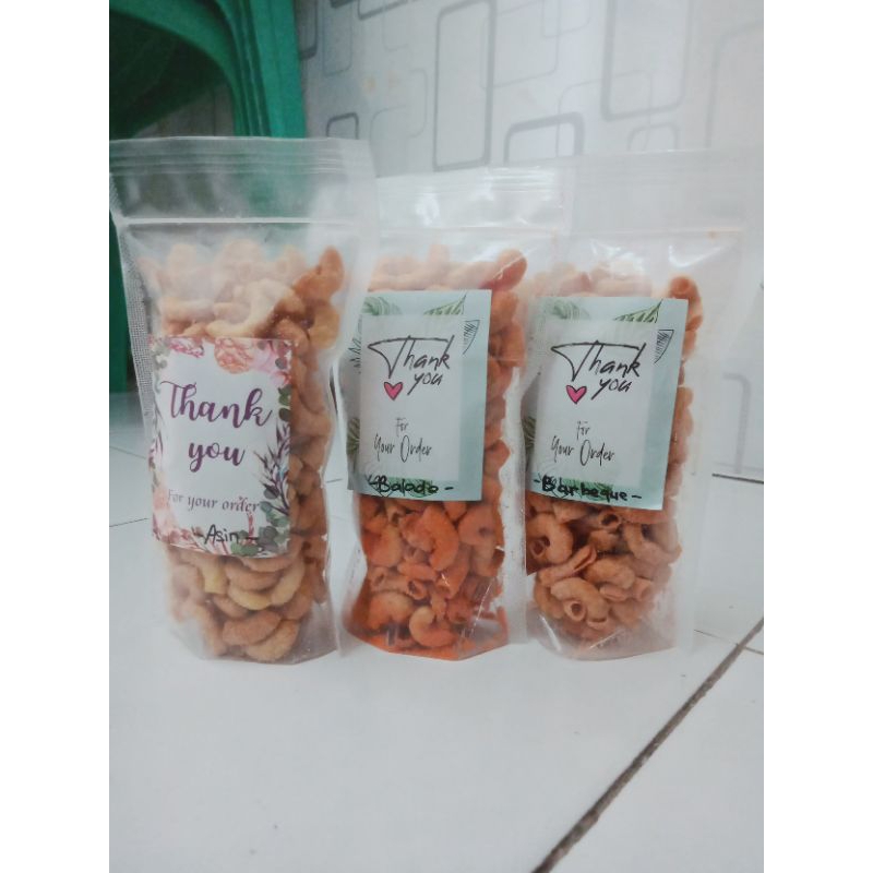 

makaroni bantet matang, kriuk, murah, renyah, halal/ cemilan sehari hari