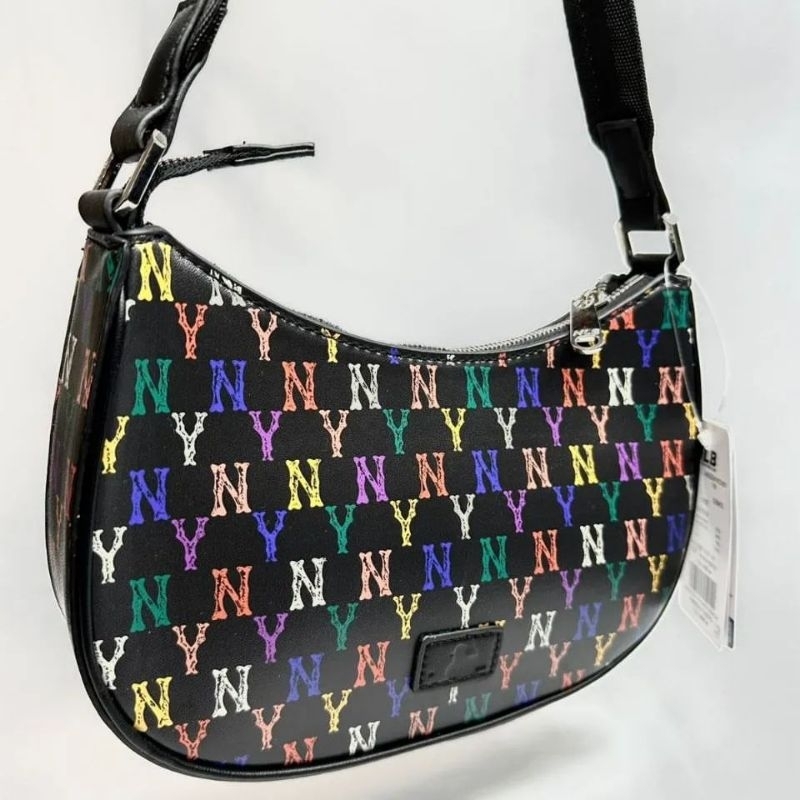 9.9 SALE | MLB MONOGRAM RAINBOW HOBO BAG NEW YORK YANKEES