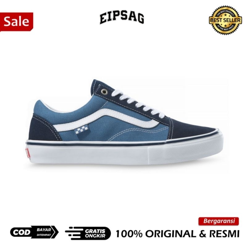 Pro Skate Old Skool Navy White RESMI ORIGINAL
