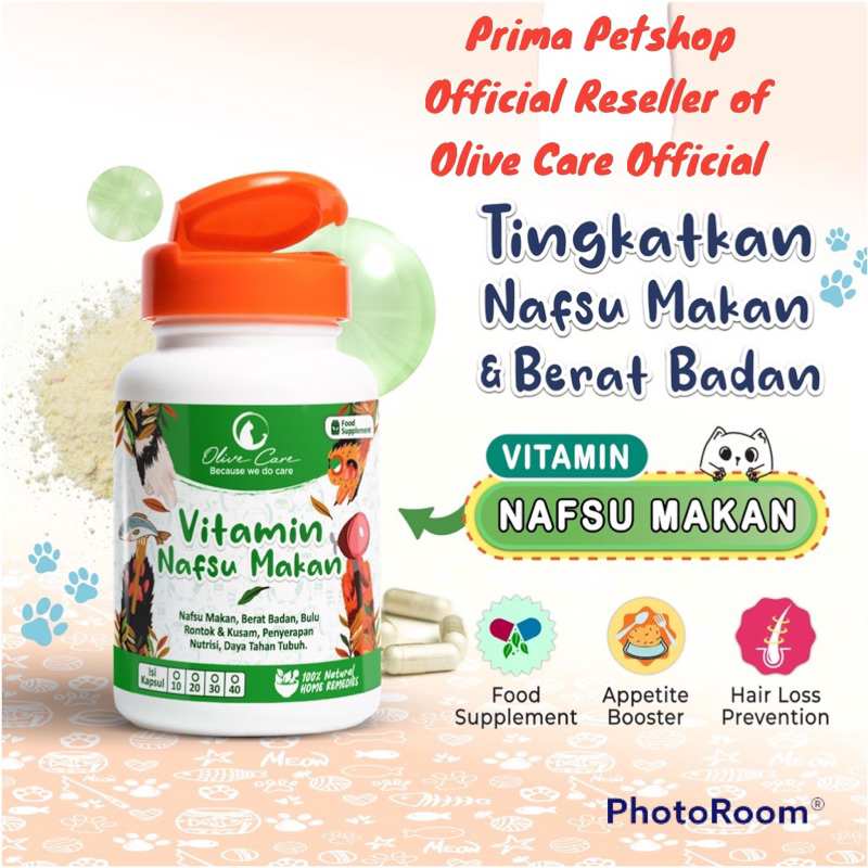 Olive Care 1 KAPSUL VITAMIN NAFSU MAKAN KUCING perkapsul