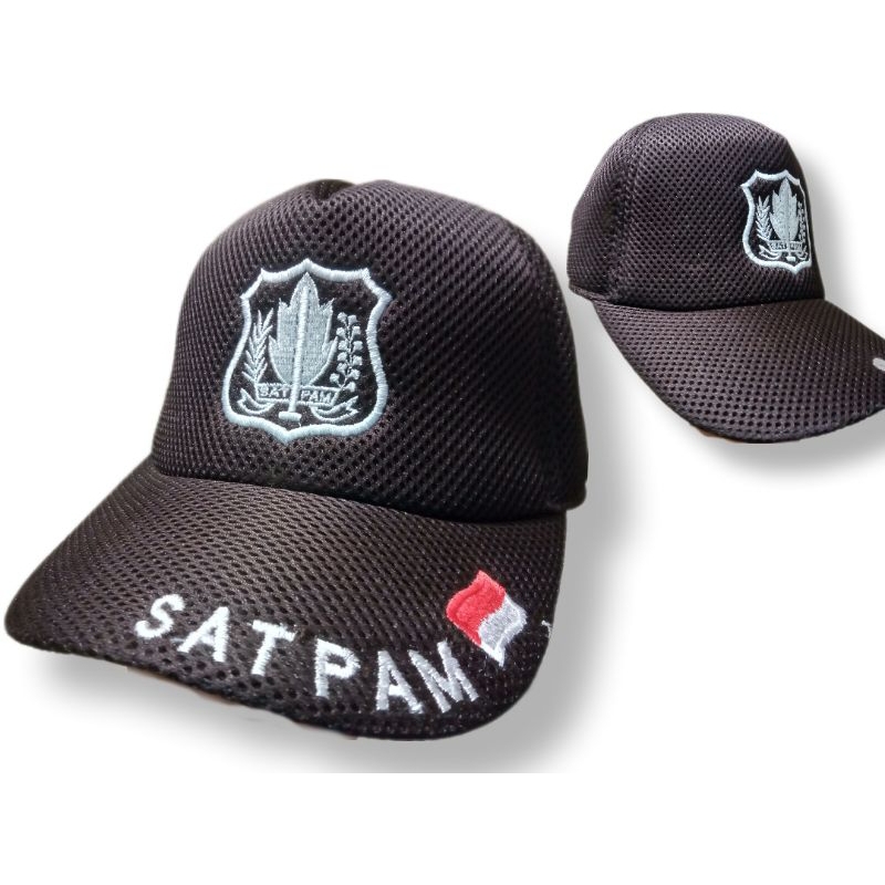 topi satpam coklat