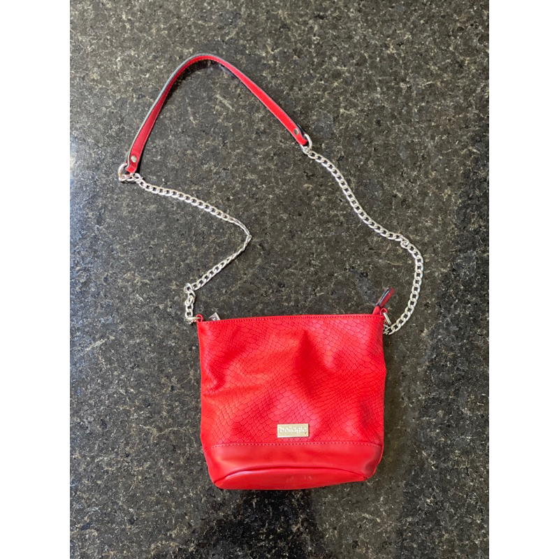 Tas Wanita Bellagio Original Red Merah Sling Bag Hand Bag Woman Slempang Kulit