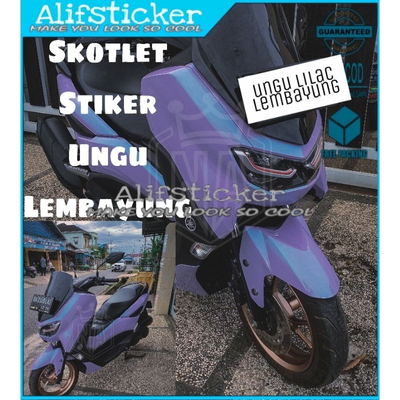 Skotlet Stiker Ungu Lilac Lembayung Scotlite Motor Lembayung Ungu Sticker Magic Candy Premium Sekotl