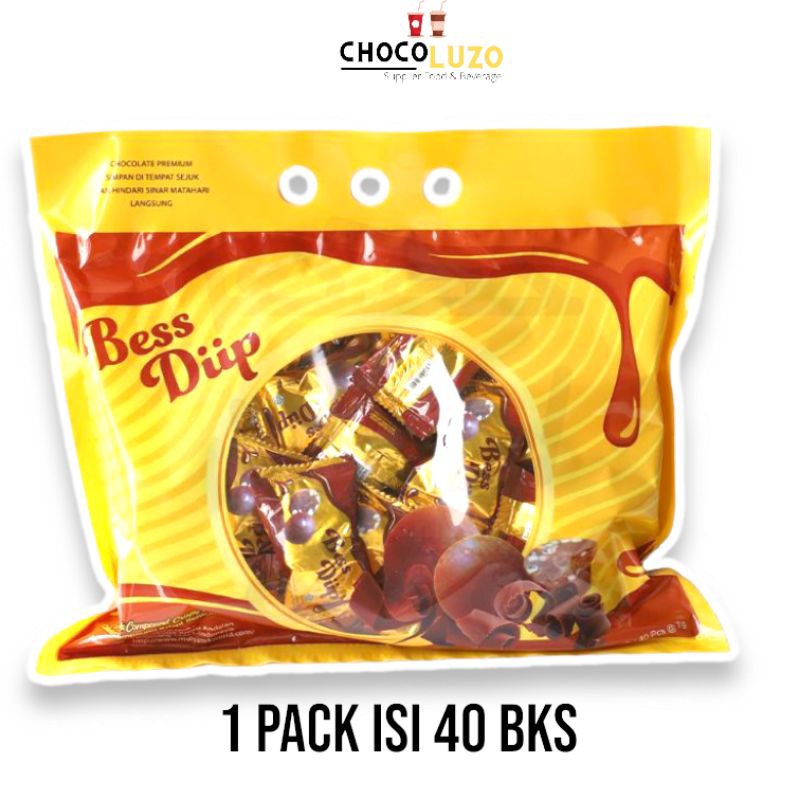 Bess Diip Coklat Crispy 40 bks - Snack lebaran