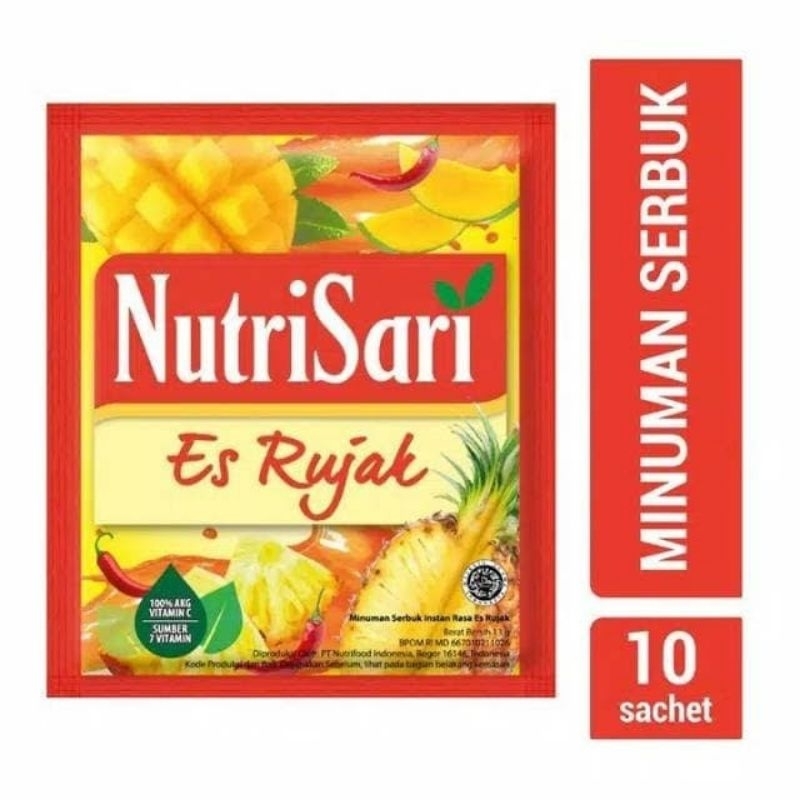 

NUTRISARI ES RUJAK Minuman Serbuk Aneka Rasa Sari Buah 10sch