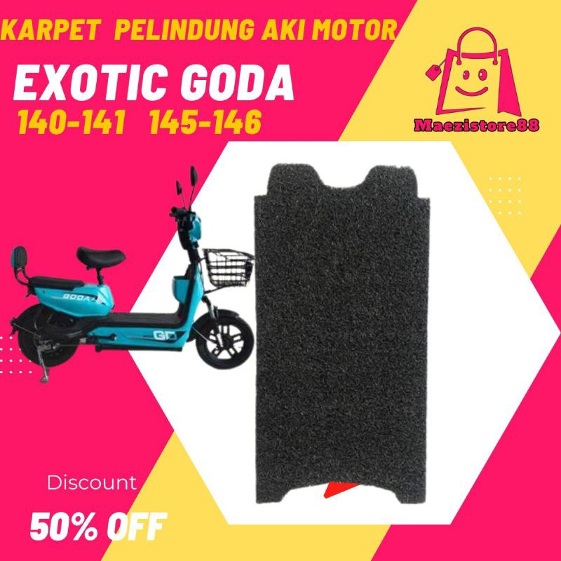 Karpet Sepeda Listrik Goda 140 Pelindung Batrai Aki Motor Listrik Pijakan