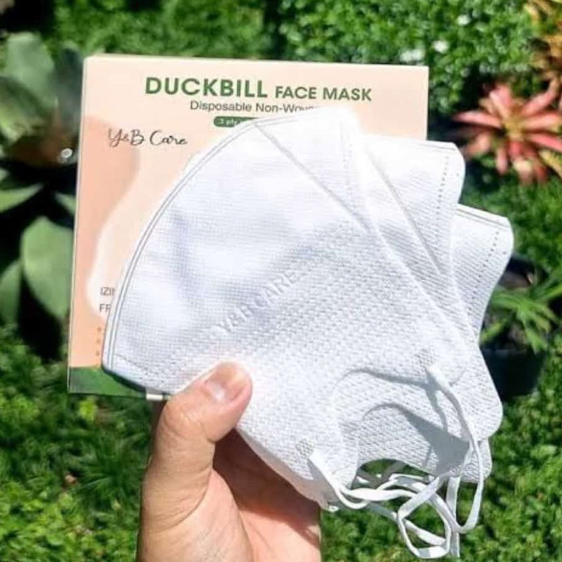 MASKER DUCKBILL Y&amp;B CARE EMBOS KUALITAS PREMIUM ISI 50 PCS /BOX