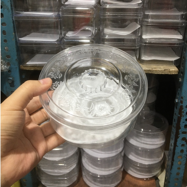 Toples Kue Kering / Nastar Tabung Bulat Motif Bunga Keliling (500 gr)