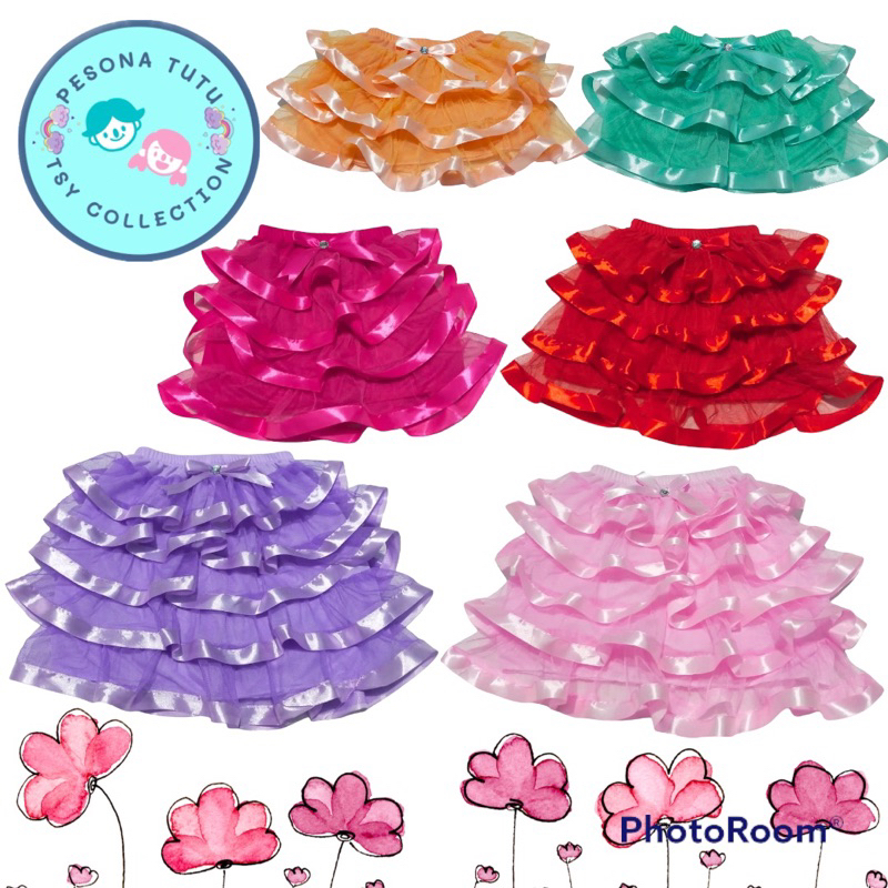 Rok Tutu anak pendek 6 bulan - 6 Tahun / Rok tutu anak/ ROK HULA