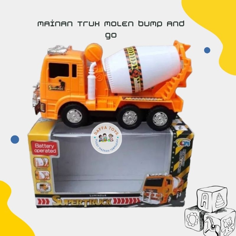 mainan truk molen bump and go