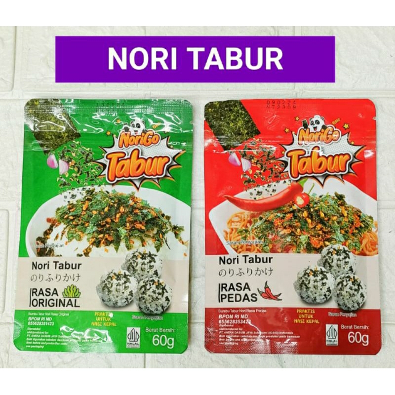 

Nori Tabur Original/pedas/Rumput laut tabur 60gr