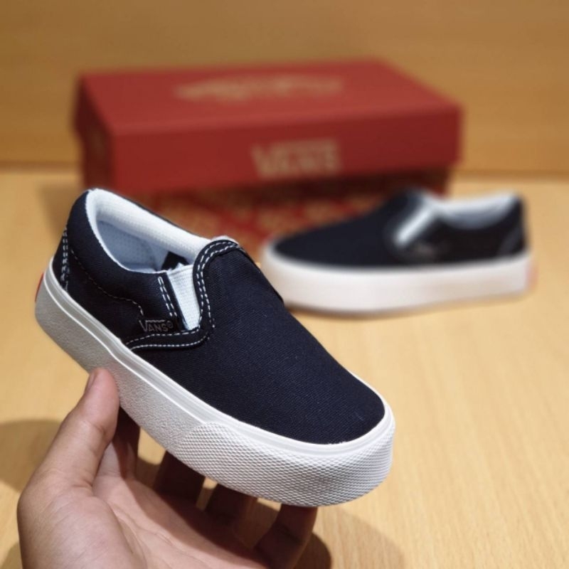 Sepatu Anak Sekolah Laki Laki Perempuan Sepatu Vans Anak Slip On Sepatu Sneaker Anak Cowok Cewek Unisex Sepatu Sekolah Tk Sd Hitam Sepatu Santai Sepatu Kanvas Slip On Berkualitas Premium