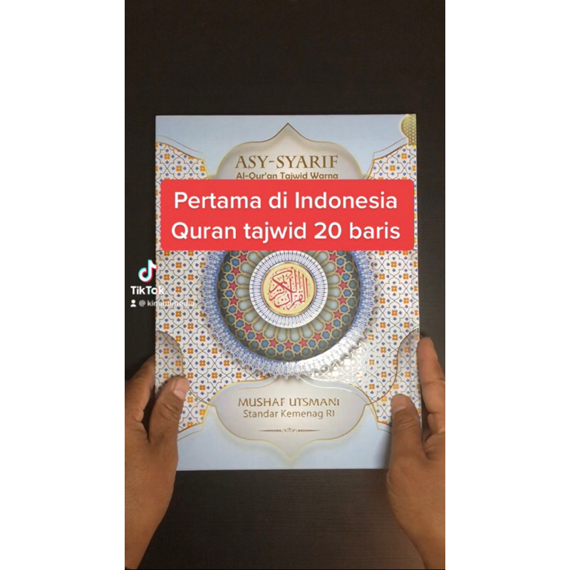 Al Qur'an Tajwid Warna A4 Asy Syarif Mushaf Ustmani 20 Baris Standar Kemenag