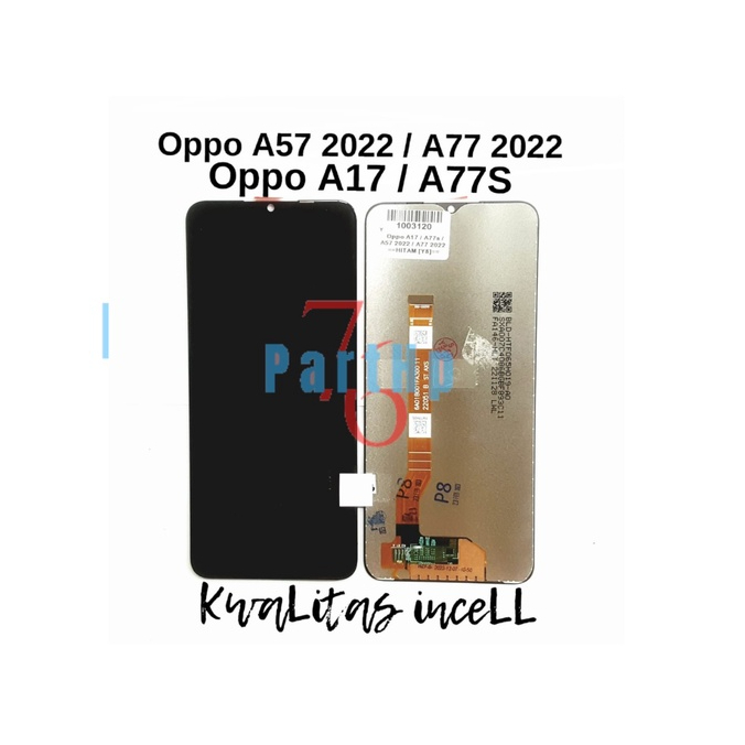 Lcd Touchscreen Fullset Oppo A57 / A77 2022 Oppo A17 / A77S - Hitam