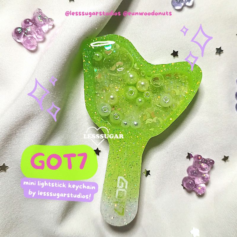 MINI LIGHTSTICK KEYCHAIN GOT7 ( gantungan kunci lightstick Ahgabong )