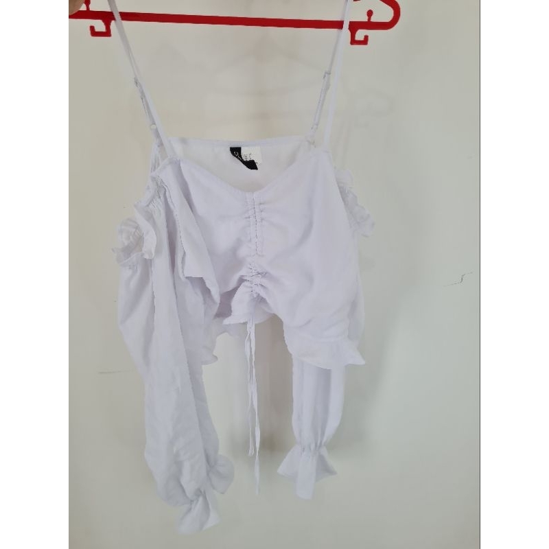 crop top lengan panjang h&m