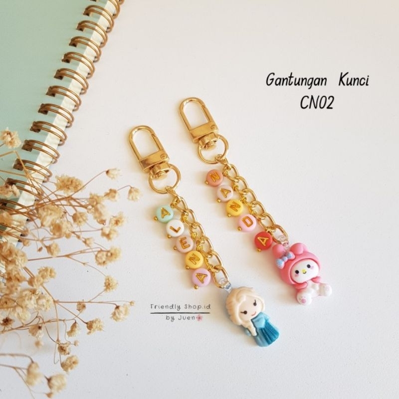 Gantungan Kunci Custom Nama CN02 / Gantungan HP / Gantungan Tas / Gantungan Aksesories / Keychain / Bag charm