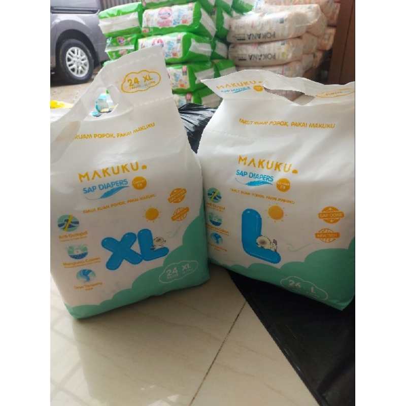 MAKUKU AIR DIAPERS COMFORT NB28 S36 M34 L32 XL32 XXL28