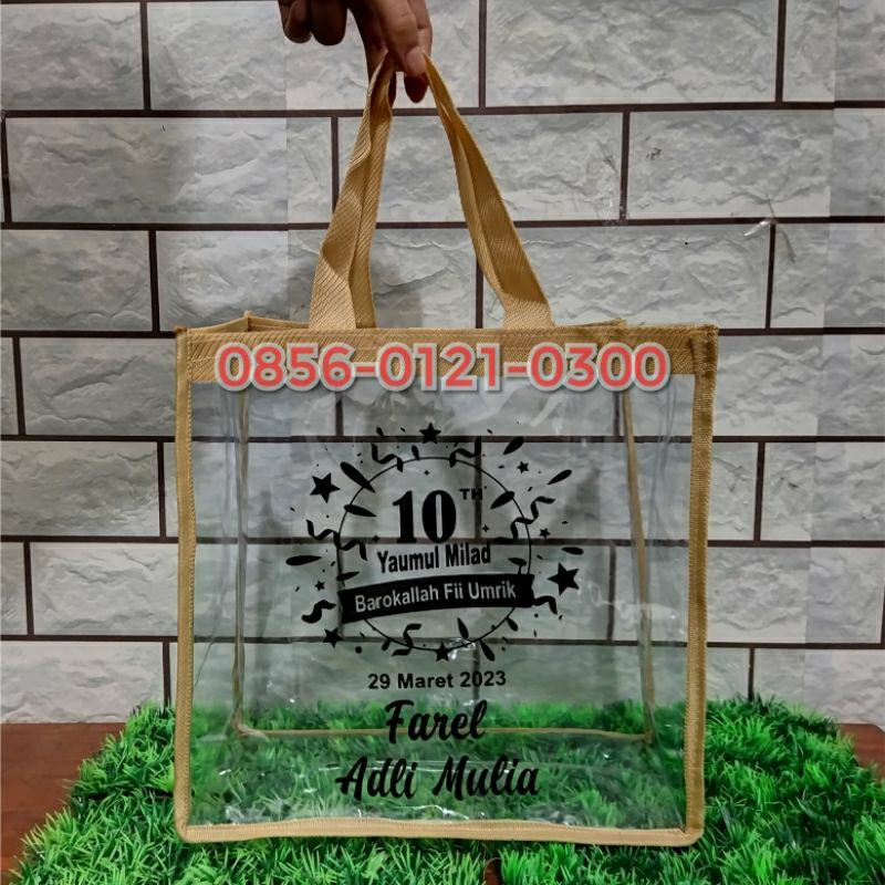 TAS ULTAH ANAK / TAS MIKA TRANSPARAN / TAS SOUVENIR ULANGTAHUN
