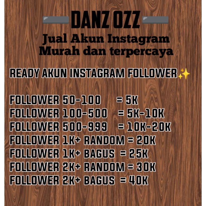 JUAL AKUN IG MURAH & TERPERCAYA