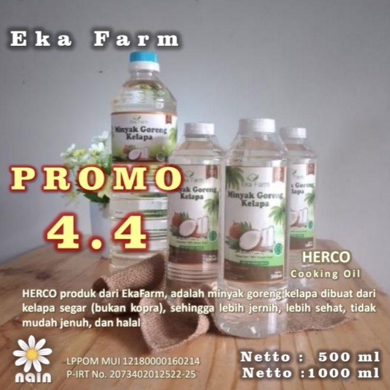 

Minyak Kelapa Murni - Herco - EkaFarm 500 ml & 1000 ml