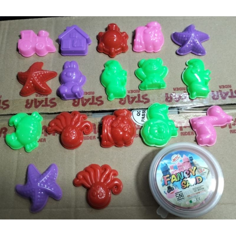 MD 3738 MAINAN ANAK PASIR AJAIB PLUS 17CETAKAN FANCY / magic sand toys