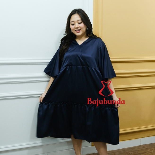 LD 130 Dress Jumbo Baju Big Size Bajubunda KIMFLARE