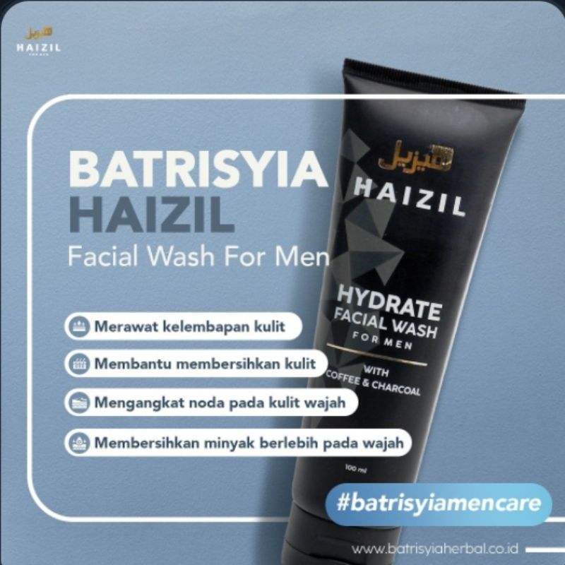 facial wash sabun cuci muka Pria Haizil Batrisyia herbal