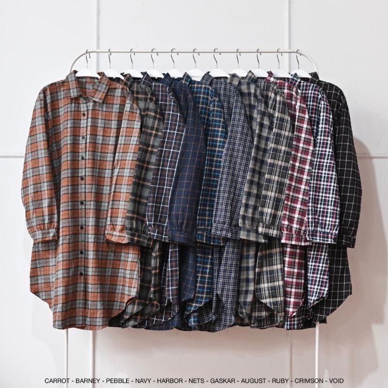 KEMEJA TUNIK FLANEL IMPORT
