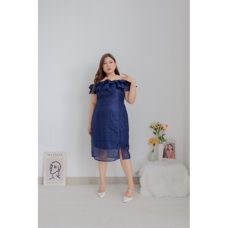 [ LittleBigCloth ] Charlotte Dress / Bigsize Dress Pesta Dress Formal Dress Brokat