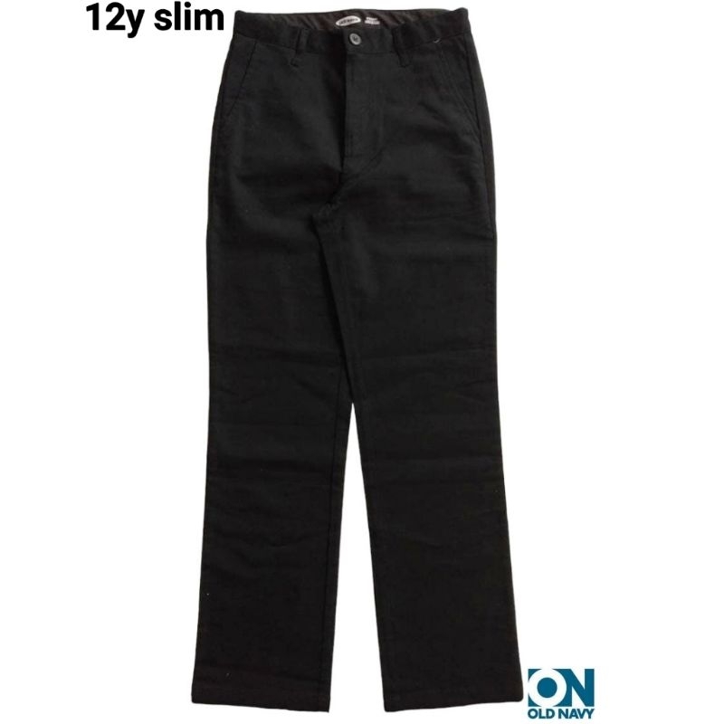 Celana Chino anak laki laki old navy 12 tahun slim hitam