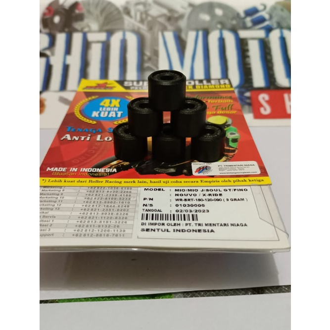 ROLLER BRT MIO SPORTY MIO OLD MIO SMILE ECERAN ROLER BRT MIO SMILE  ROLER MIO OLD MIX LOLER MIO SPORTY/ROLER MIO SOUL RORER NUVO/ MIO J/ GT/SOUL GT 110 FINO KARBU COD BAYAR DITEMPAT ROLLER MIO BRT 7 8 9 10 Gram ghio motor Shop Ghio motor chanel