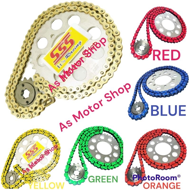 GEAR SET SSS 415 RANTAI WARNA SATRIA FU 150