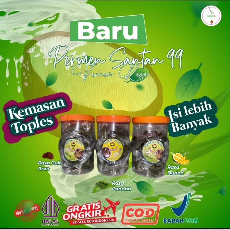 

PERMEN SANTAN99||PERMEN SANTAN MIX VARIAN Rendah gula Rendah gula Rendah lemak