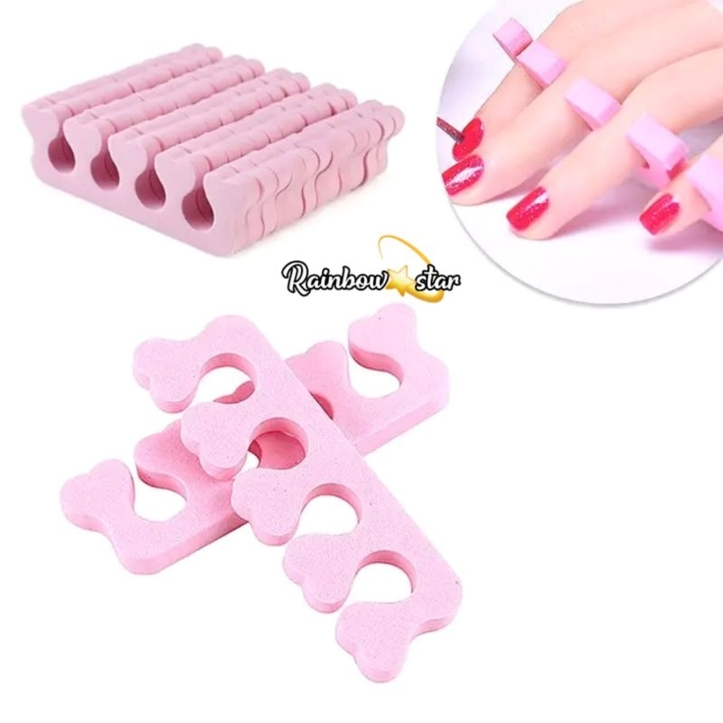 Soft Sponge Finger Toe Separator / Pemisah Jari Nail Art Spons Pembatas Jari Sekat Jari