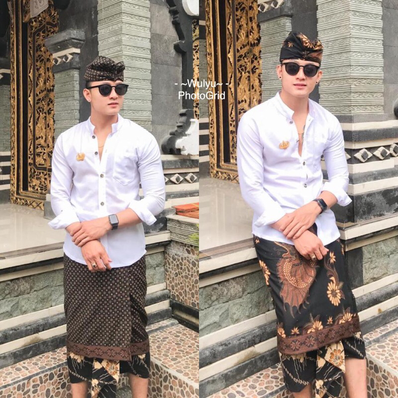 Baju pria tangan panjang/ Kameja pria lengan panjang/ Kameja pria adat bali/ Busana adat bali pria