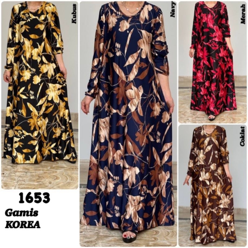 gamis wanita kaos korea premium terbaru