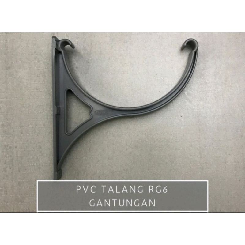 Gantungan Talang Air Oval PVC Bracket Holder Clamp Klem Talang 6" 6 Inch