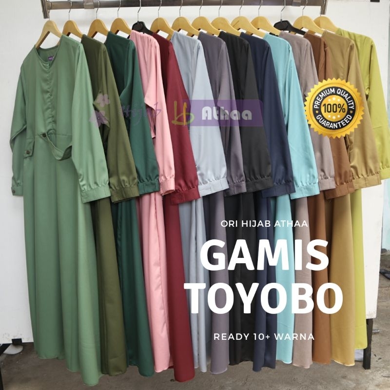 Gamis Toyobo Polos S M L XL Hitam Navy Putih Gamis Jumbo Toyobo/ Abaya Katun