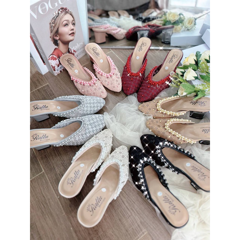 Termurah!!!! sendal hak 7cm payet mewah delusi abu/silver weding / WEDDING SHOES / SEPATU PENGANTIN / SEPATU TUNANGAN / SEPATU WISUDA