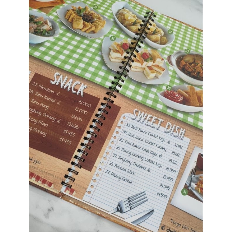 

Custom Spiral A6 Pricelist Buku Menu Catatan
