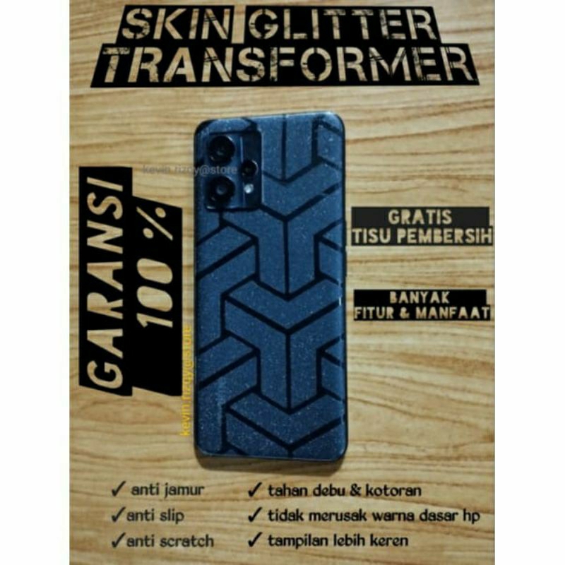 Garskin Glitter Transformer Transparan Anti Gores VIVO Y19 Anti jamur hp