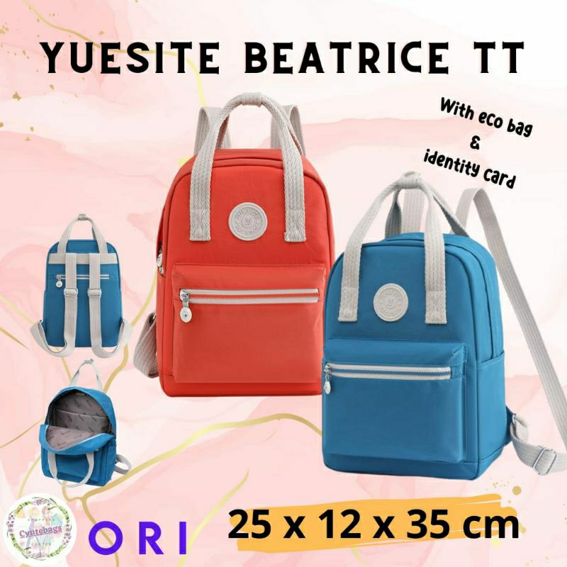 TAS RANSEL WANITA YUESITE BEATRICE TENTENG ANTI AIR CYUTEBAGS