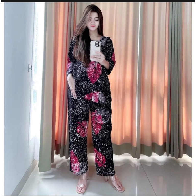 SETELAN PIYAMA BATIK CAP BY DANIA UKURAN DEWASA ONE SET